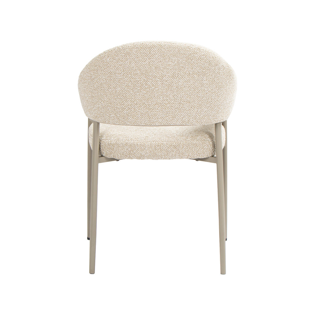 LABEL51 Eetkamerstoel Sora - Naturel - Royal Boucle - Taupe Metaal