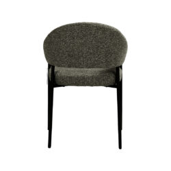 LABEL51 Eetkamerstoel Sora - Mushroom - Royal Boucle - Zwart Metaal