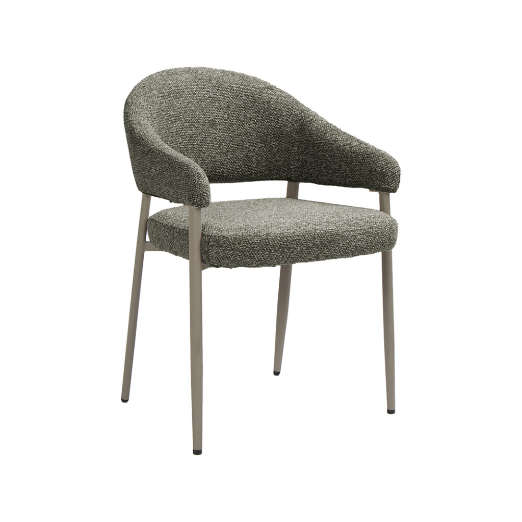 pro_109271_img_9398174 LABEL51 Eetkamerstoel Sora - Mushroom - Royal Boucle - Taupe Metaal