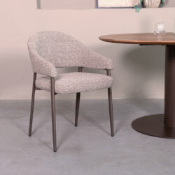 pro_109272_img_9398167 LABEL51 Eetkamerstoel Sora - Mushroom - Royal Boucle - Brons Metaal