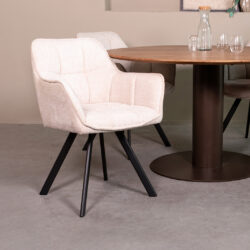 pro_109372_img_9397239 LABEL51 Eetkamerstoel Riley - Naturel - Tresor - Zwart Metaal