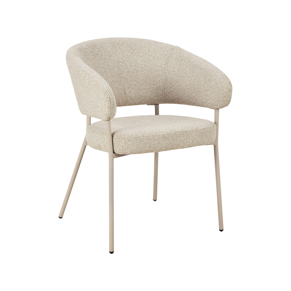 LABEL51 Eetkamerstoel Takumi - Beige - Prestige - Taupe Metaal