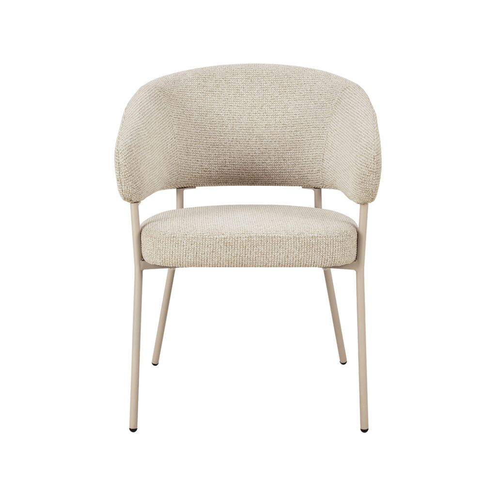 LABEL51 Eetkamerstoel Takumi - Beige - Prestige - Taupe Metaal