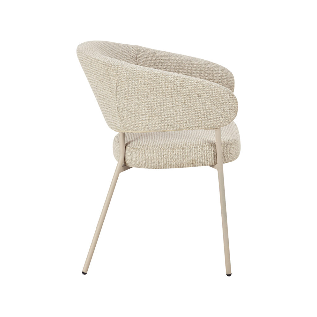 LABEL51 Eetkamerstoel Takumi - Beige - Prestige - Taupe Metaal