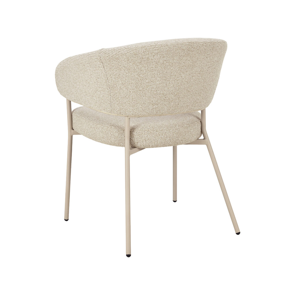 LABEL51 Eetkamerstoel Takumi - Beige - Prestige - Taupe Metaal