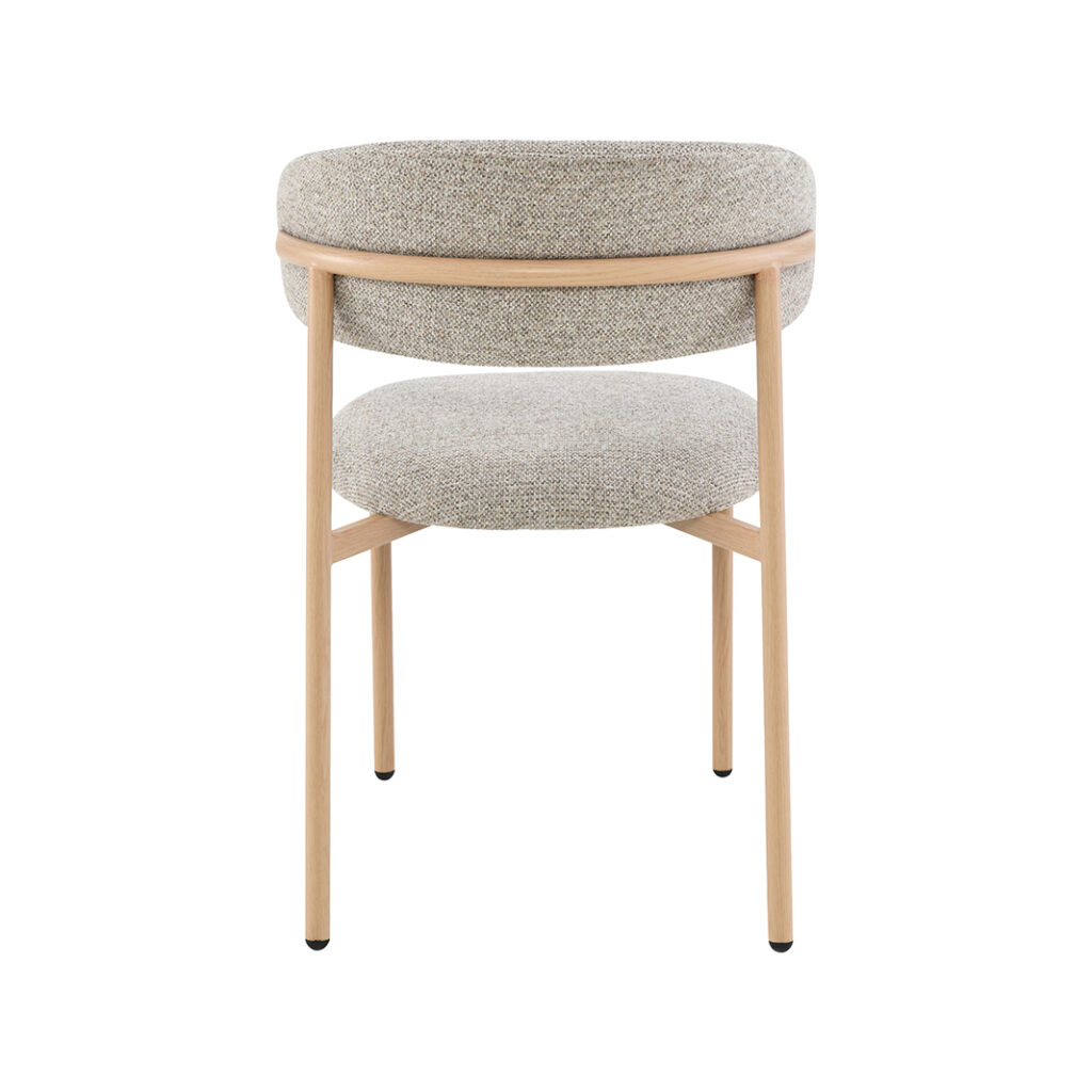 LABEL51 Eetkamerstoel Kaito - Beige - Prestige - Naturel Metaal