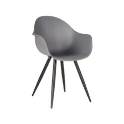 pro_1134_img_9395004 LABEL51 Eetkamerstoel Luca - Antraciet - PP - Zwart Metaal