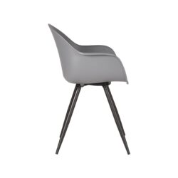 pro_1134_img_9395006 LABEL51 Eetkamerstoel Luca - Antraciet - PP - Zwart Metaal