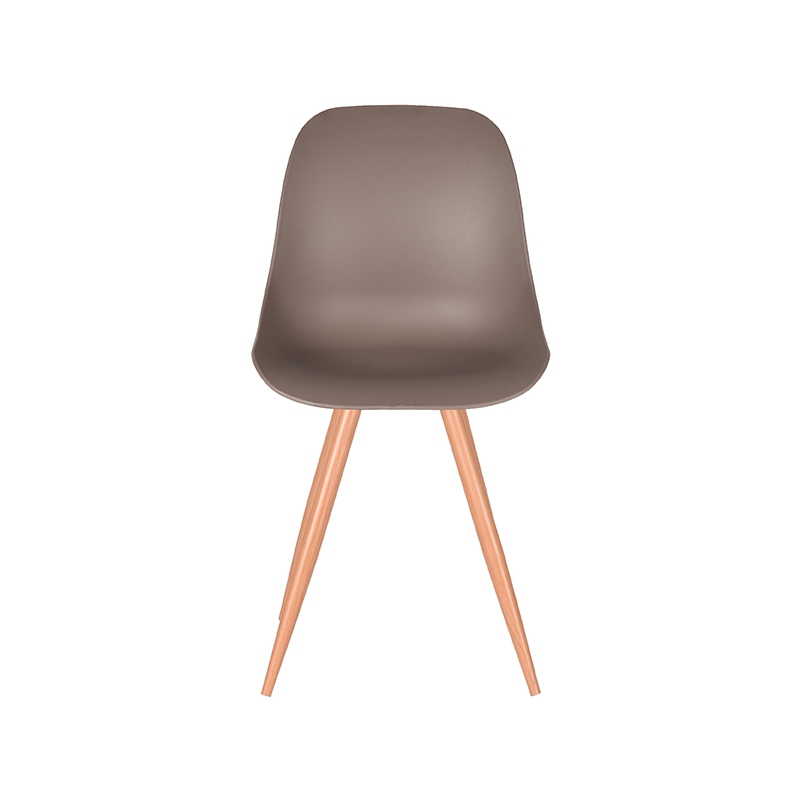 LABEL51 Eetkamerstoel Rimini - Coffee - PP - Naturel Metaal