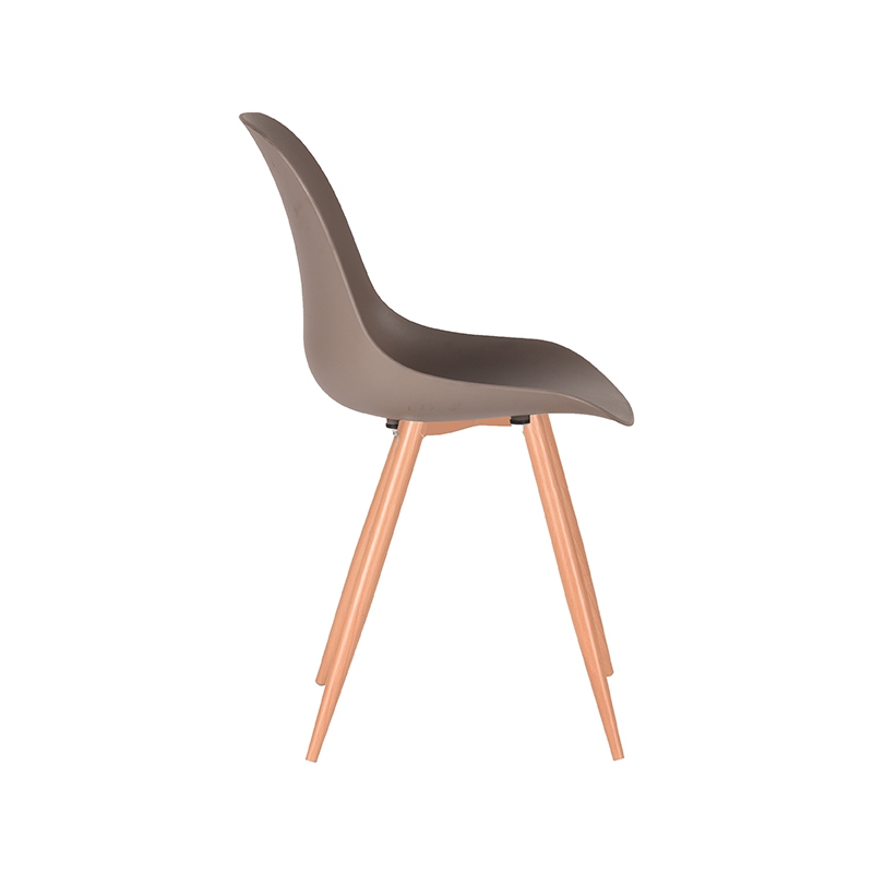 LABEL51 Eetkamerstoel Rimini - Coffee - PP - Naturel Metaal