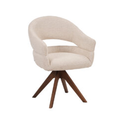 LABEL51 Eetkamerstoel Sofia - Naturel - Superb - Espresso Hout