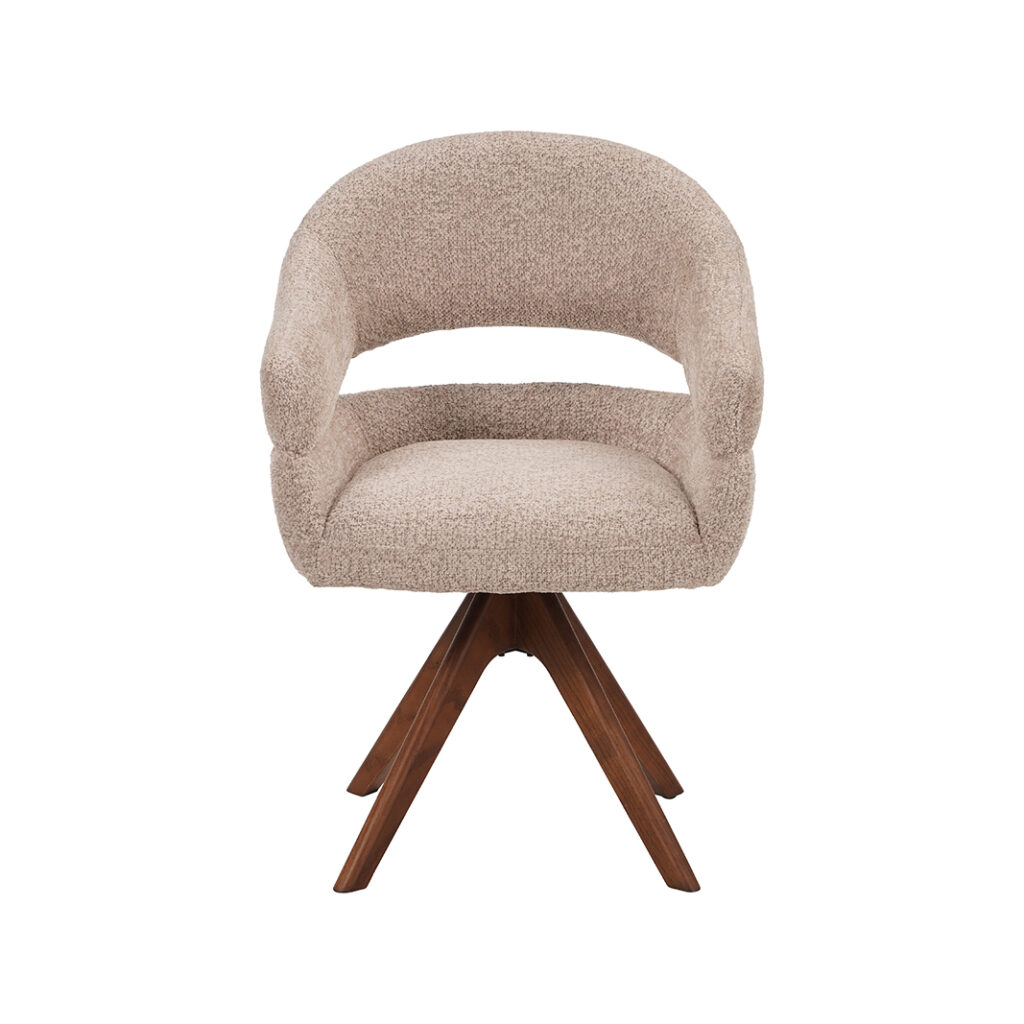 LABEL51 Eetkamerstoel Sofia - Beige - Superb - Espresso Hout