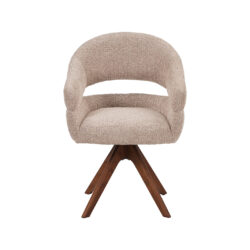 LABEL51 Eetkamerstoel Sofia - Beige - Superb - Espresso Hout
