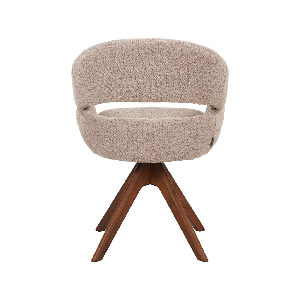 LABEL51 Eetkamerstoel Sofia - Beige - Superb - Espresso Hout