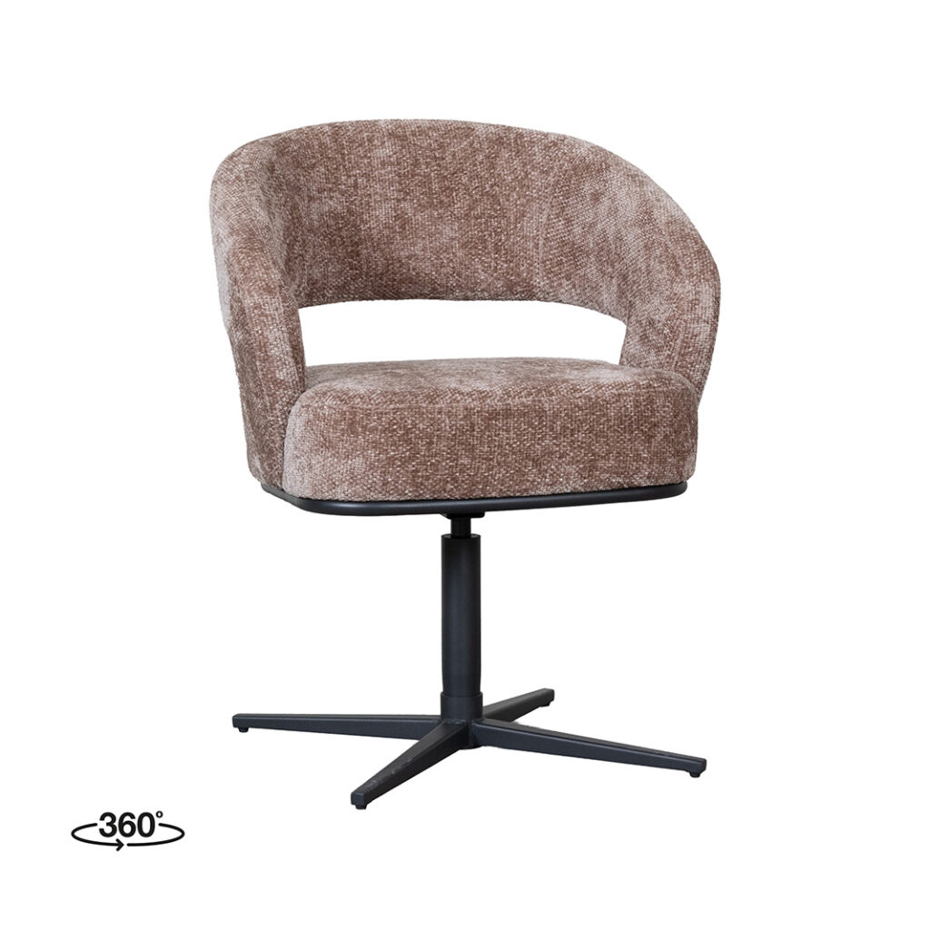 pro_114938_img_9396090 LABEL51 Eetkamerstoel New York - Taupe - Haga - Zwart Metaal