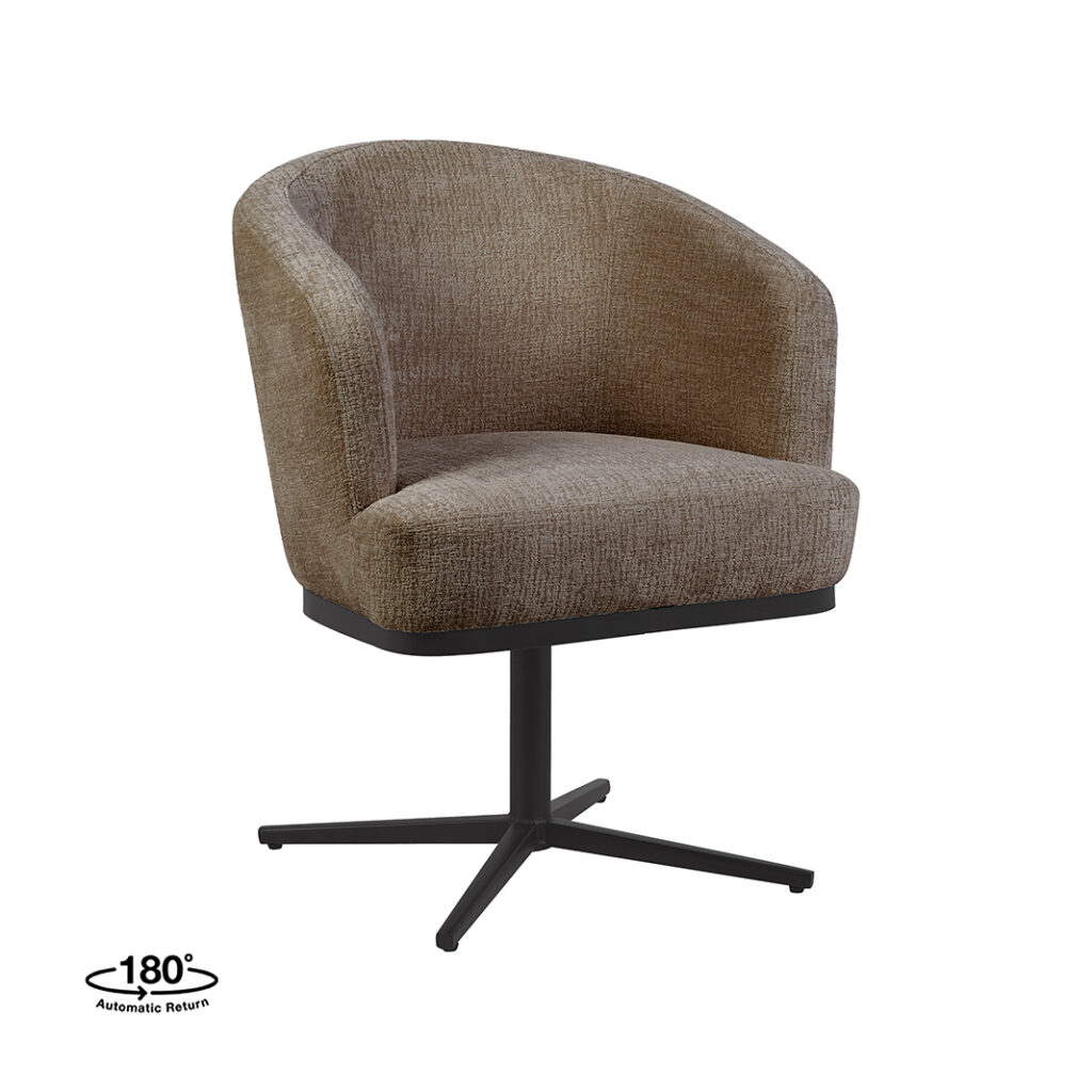 pro_115124_img_9392449 LABEL51 Eetkamerstoel Cannes - Retro Taupe Tresor - Tresor - Zwart Metaal