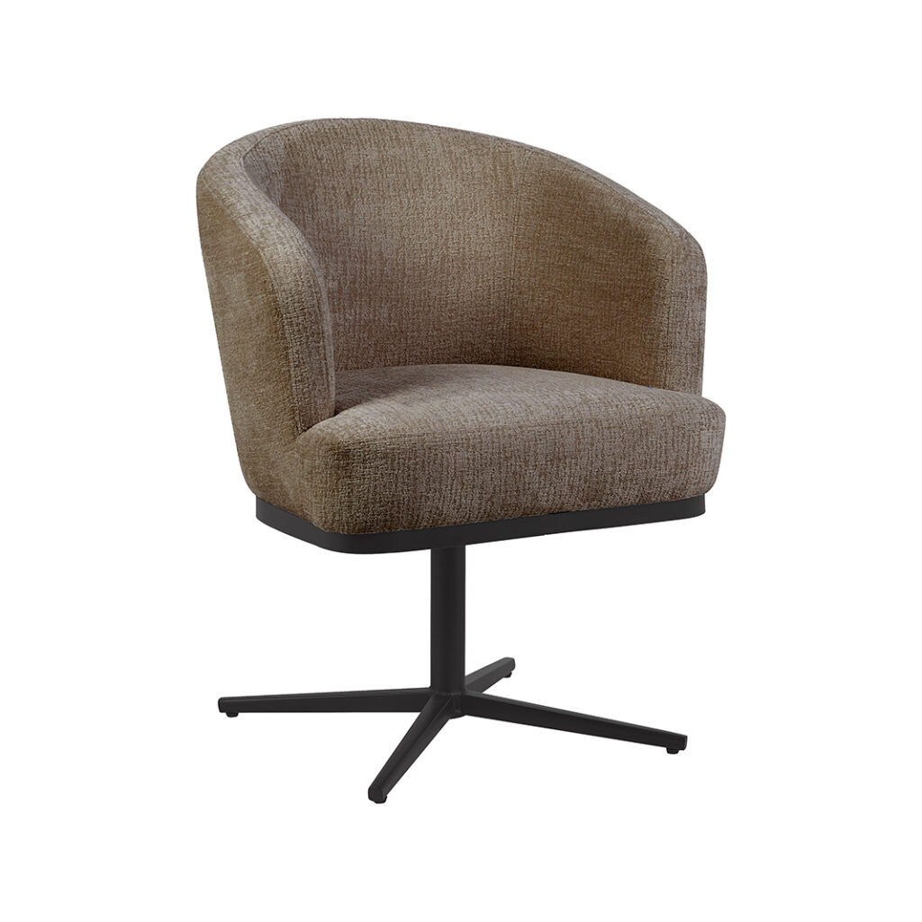pro_115124_img_9392450 LABEL51 Eetkamerstoel Cannes - Retro Taupe Tresor - Tresor - Zwart Metaal