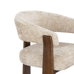 LABEL51 Eetkamerstoel Nice - Beige - Cremona - Walnoot Hout