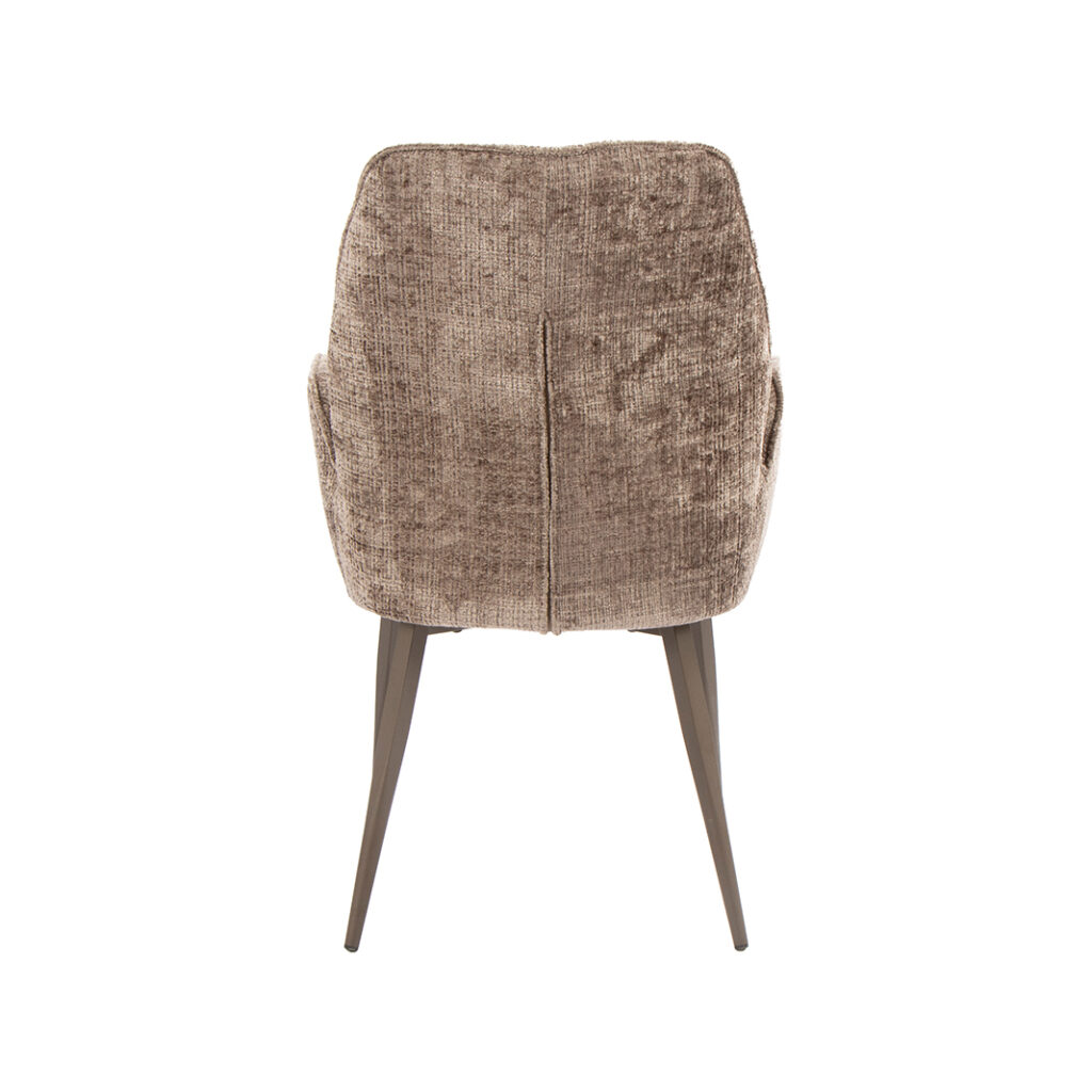 LABEL51 Eetkamerstoel Mayson - Taupe - Cremona - Zwart Metaal