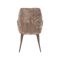 LABEL51 Eetkamerstoel Mayson - Taupe - Cremona - Zwart Metaal