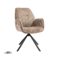 pro_116793_img_9450063 LABEL51 Eetkamerstoel Jill - Taupe - Cremona - Zwart Metaal