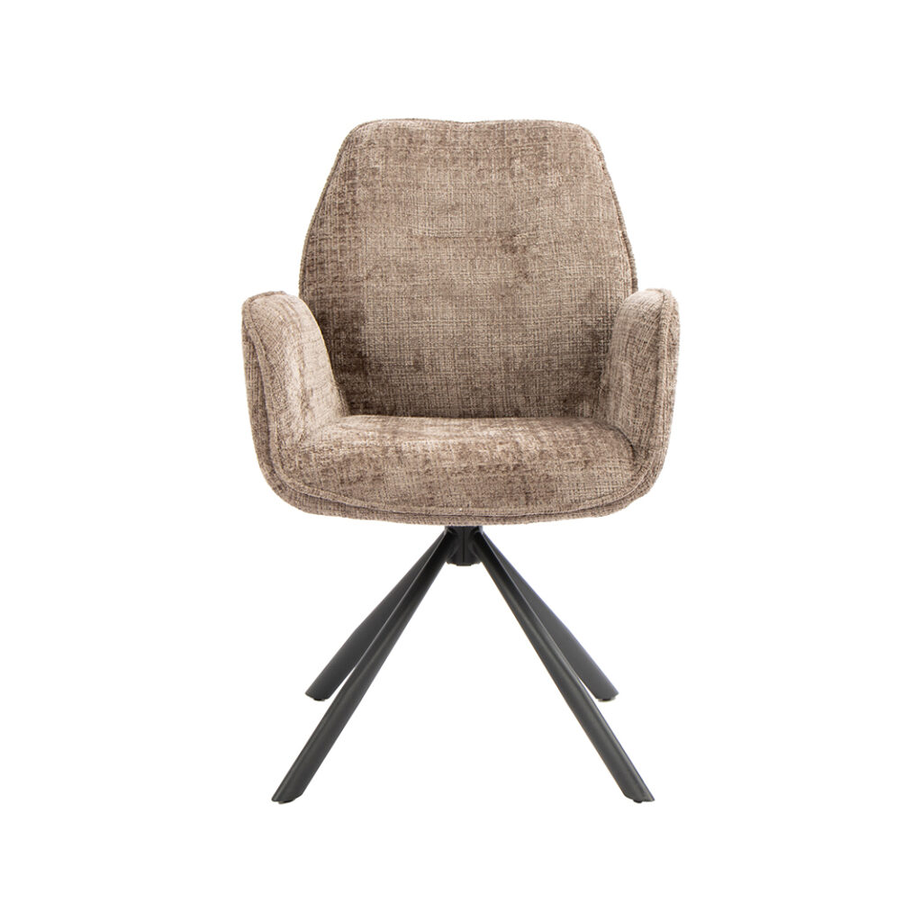 pro_116793_img_9450065 LABEL51 Eetkamerstoel Jill - Taupe - Cremona - Zwart Metaal