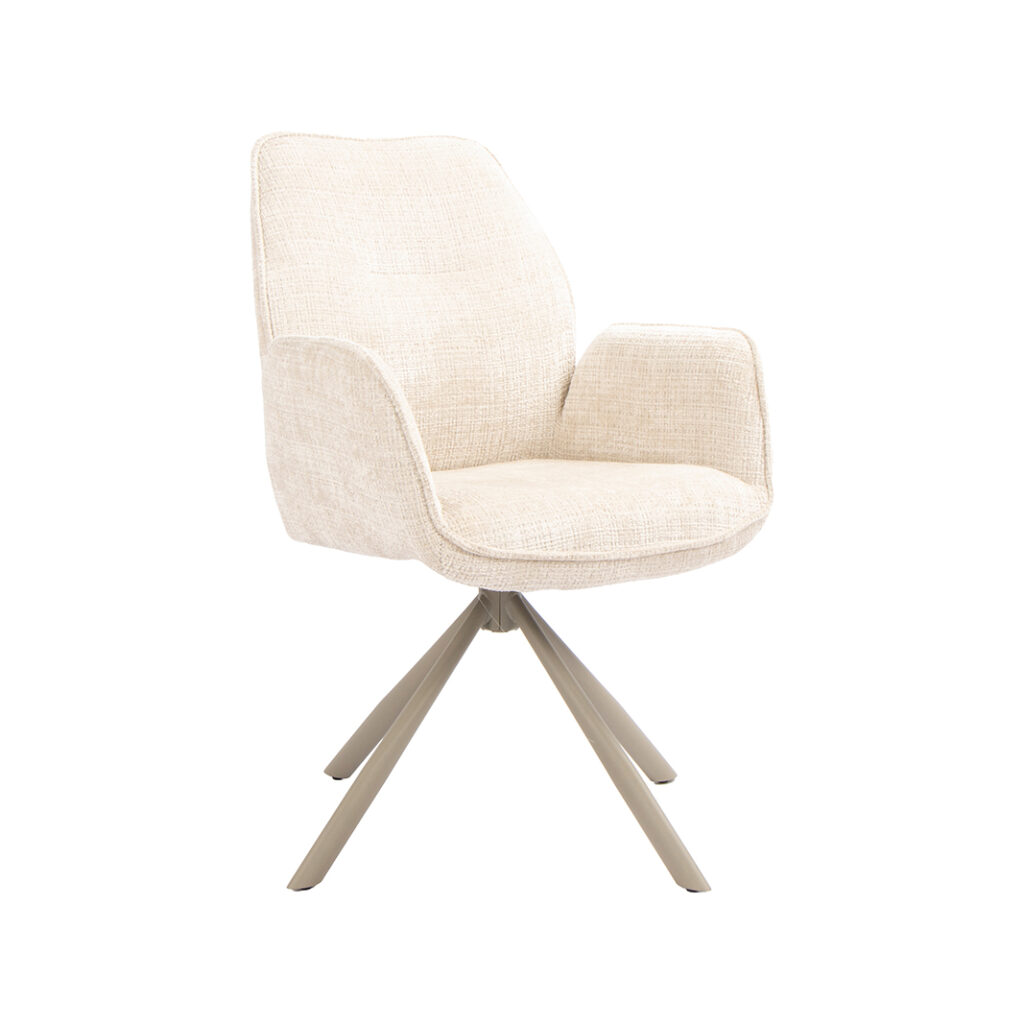 pro_116794_img_9450069 LABEL51 Eetkamerstoel Jill - Naturel - Cremona - Taupe Metaal