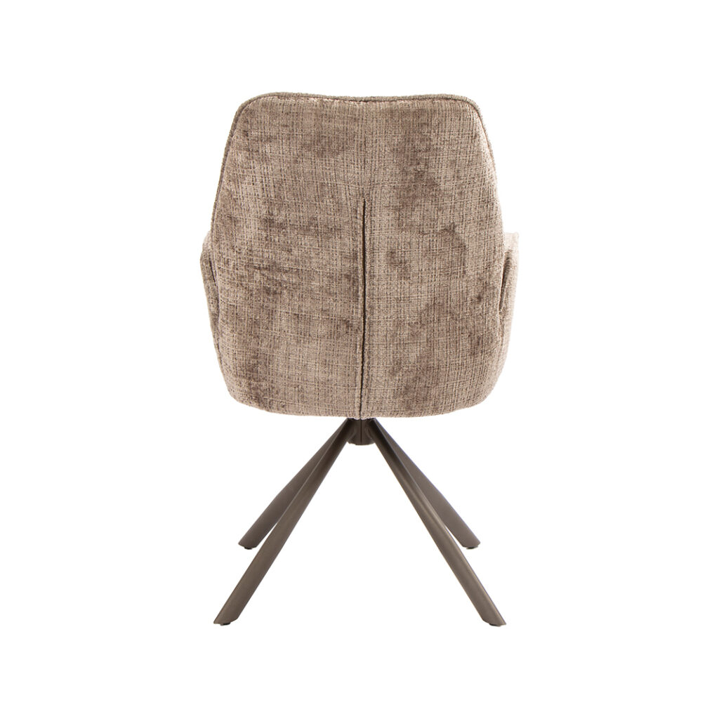 pro_116796_img_9450061 LABEL51 Eetkamerstoel Jill - Taupe - Cremona - Brons Metaal