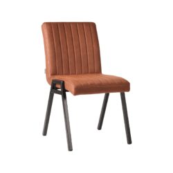 pro_1386_img_9395331 LABEL51 Eetkamerstoel Matz - Cognac - Microvezel - Zwart Metaal