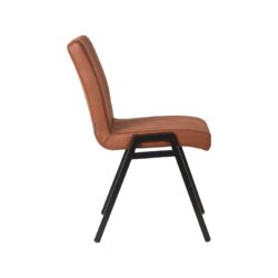 pro_1386_img_9395334 LABEL51 Eetkamerstoel Matz - Cognac - Microvezel - Zwart Metaal
