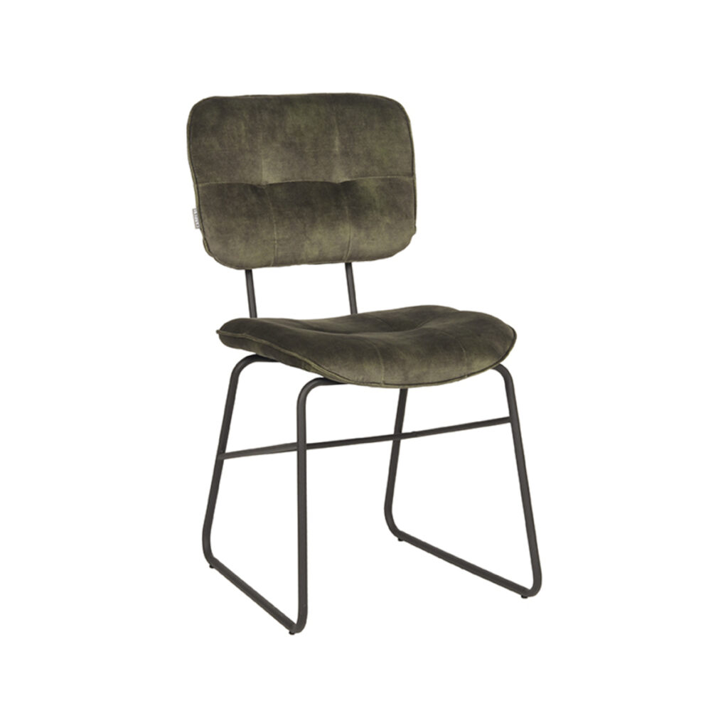 pro_23520_img_9392801 LABEL51 Eetkamerstoel Dez - Hunter - Velours - Zwart Metaal