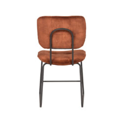 LABEL51 Eetkamerstoel Dez - Rust - Velours - Zwart Metaal