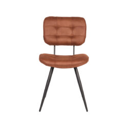 pro_23738_img_9393593 LABEL51 Eetkamerstoel Gus - Cognac - Microvezel - Zwart Metaal