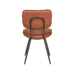 pro_23738_img_9393595 LABEL51 Eetkamerstoel Gus - Cognac - Microvezel - Zwart Metaal
