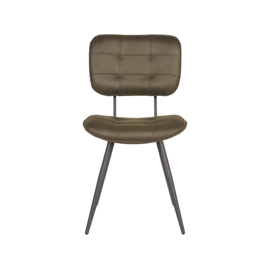 pro_23740_img_9393606 LABEL51 Eetkamerstoel Gus - Army - Microvezel - Zwart Metaal