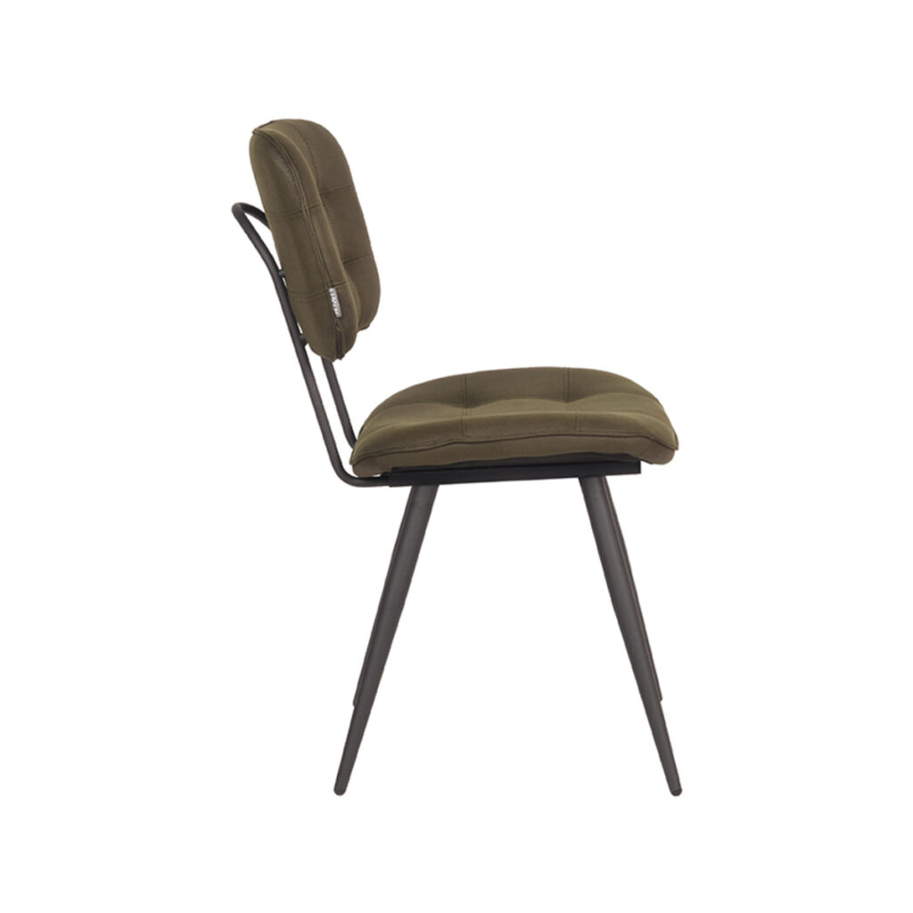 pro_23740_img_9393607 LABEL51 Eetkamerstoel Gus - Army - Microvezel - Zwart Metaal