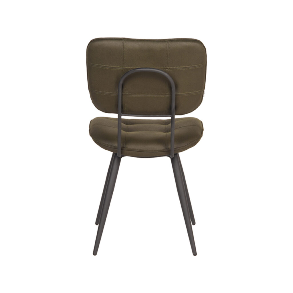 pro_23740_img_9393608 LABEL51 Eetkamerstoel Gus - Army - Microvezel - Zwart Metaal
