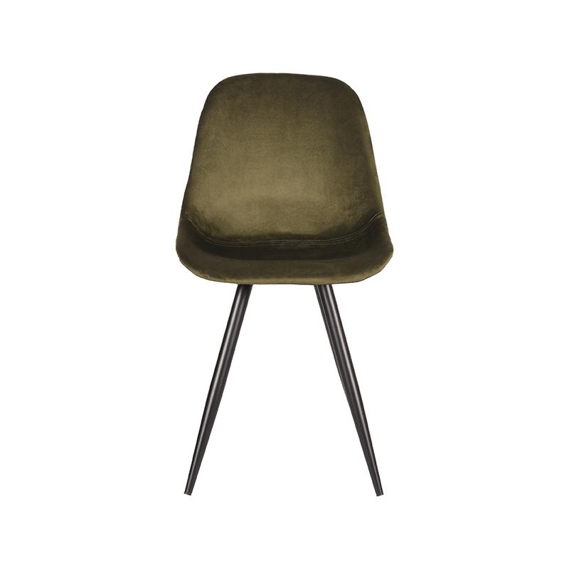 pro_6783_img_9392509 LABEL51 Eetkamerstoel Capri - Army - Fluweel - Zwart Metaal
