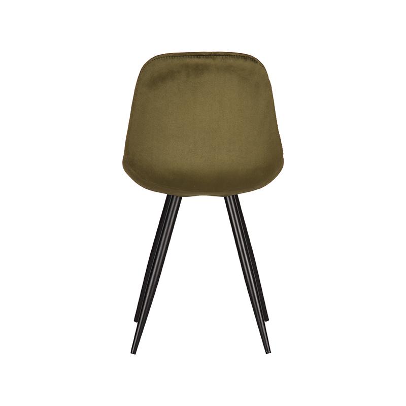 pro_6783_img_9392511 LABEL51 Eetkamerstoel Capri - Army - Fluweel - Zwart Metaal