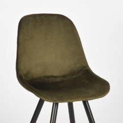 pro_6783_img_9392512 LABEL51 Eetkamerstoel Capri - Army - Fluweel - Zwart Metaal