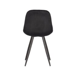 LABEL51 Eetkamerstoel Capri - Zwart - Fluweel - Zwart Metaal