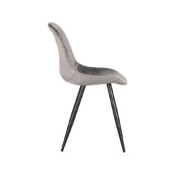 pro_6786_img_9392494 LABEL51 Eetkamerstoel Capri - Grijs - Fluweel - Zwart Metaal