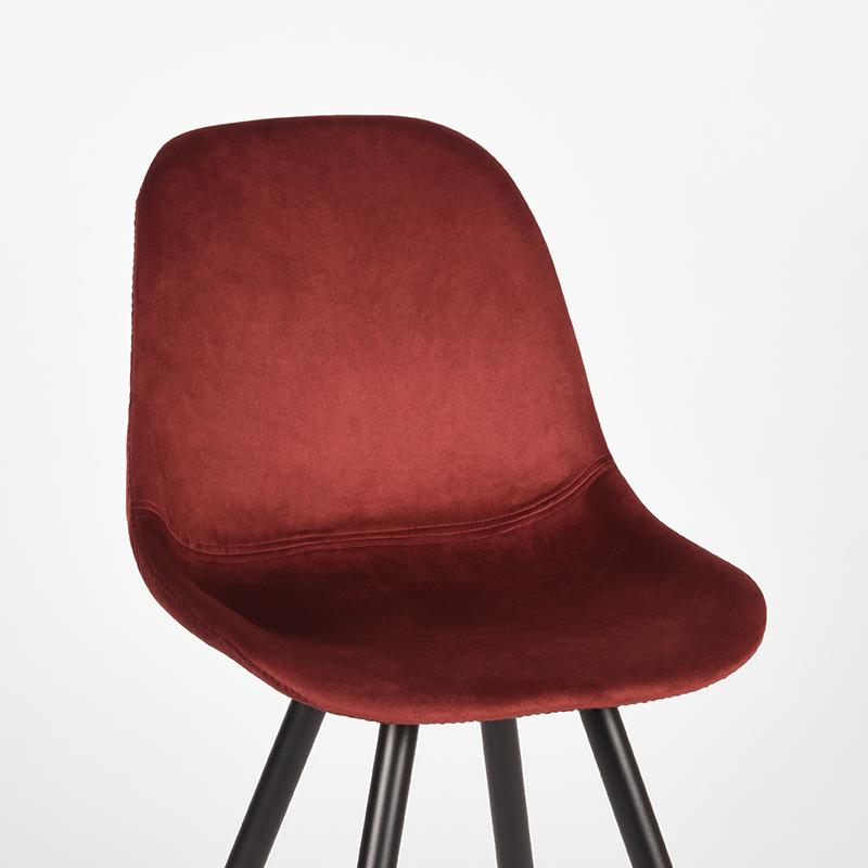 pro_6787_img_9140956 LABEL51 Eetkamerstoel Capri - Bordeaux - Velvet - Zwart Metalen Frame