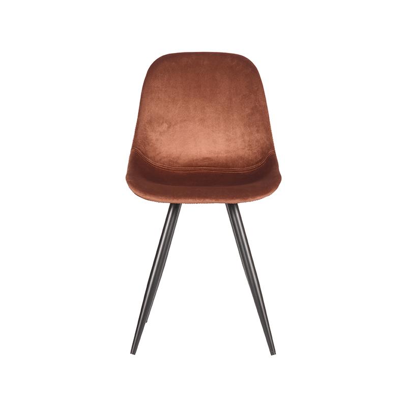 LABEL51 Eetkamerstoel Capri - Rust - Fluweel - Zwart Metaal