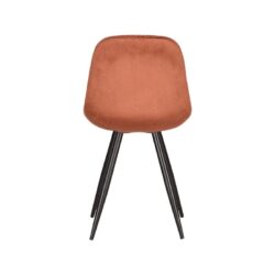 LABEL51 Eetkamerstoel Capri - Rust - Fluweel - Zwart Metaal