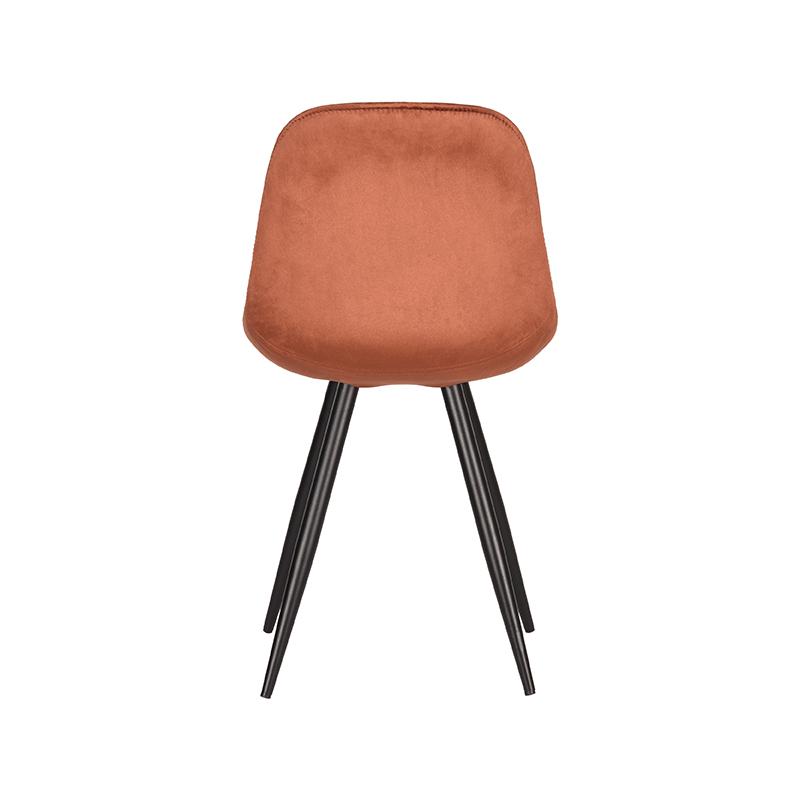 LABEL51 Eetkamerstoel Capri - Rust - Fluweel - Zwart Metaal