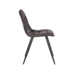 pro_74326_img_9394058 LABEL51 Eetkamerstoel Jelt - Antraciet - Velours - Zwart Metaal