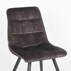 pro_74326_img_9394060 LABEL51 Eetkamerstoel Jelt - Antraciet - Velours - Zwart Metaal