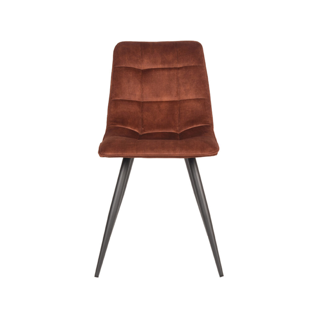 pro_74327_img_9394047 LABEL51 Eetkamerstoel Jelt - Rust - Velours - Zwart Metaal
