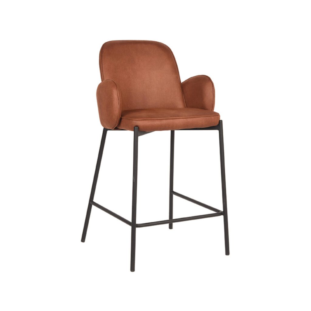pro_74335_img_9393982 LABEL51 Barkruk Jari - Cognac - Microvezel - Laag